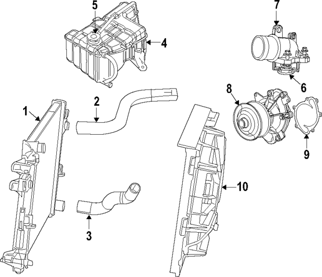55116864AE - Cooling System: Upper Hose for Mopar Image
