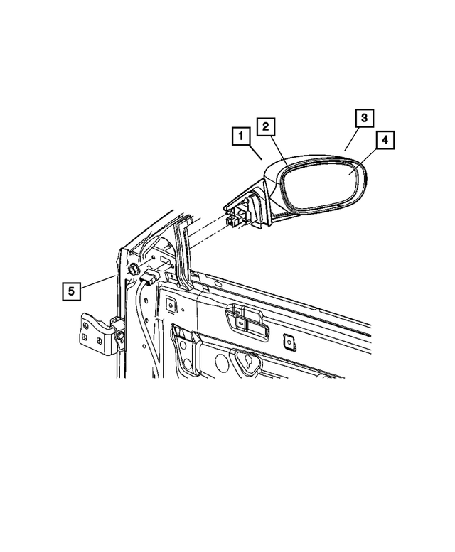 XB801DMAG - Doors and Related Parts: Outside, Rearview, Electric, Heated Mirror, Right for Mopar Image image