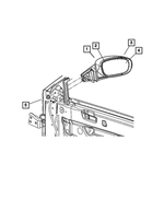 XB811WGAK - Doors and Related Parts: Outside, Rearview, Electric, Heated Mirror, Left for Mopar Image