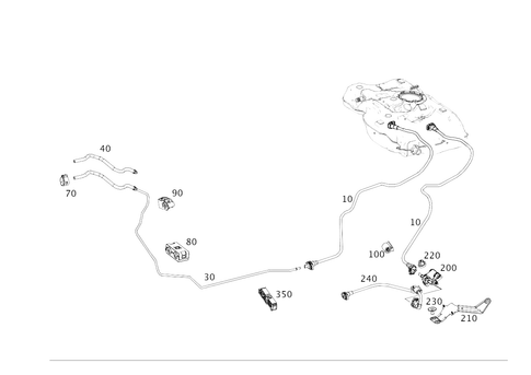 Fuel Lines, Gasoline Vehicles for 2014 Mercedes-Benz CLA250 #0