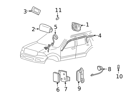Air Bag Components for 2005 Lincoln Navigator #0