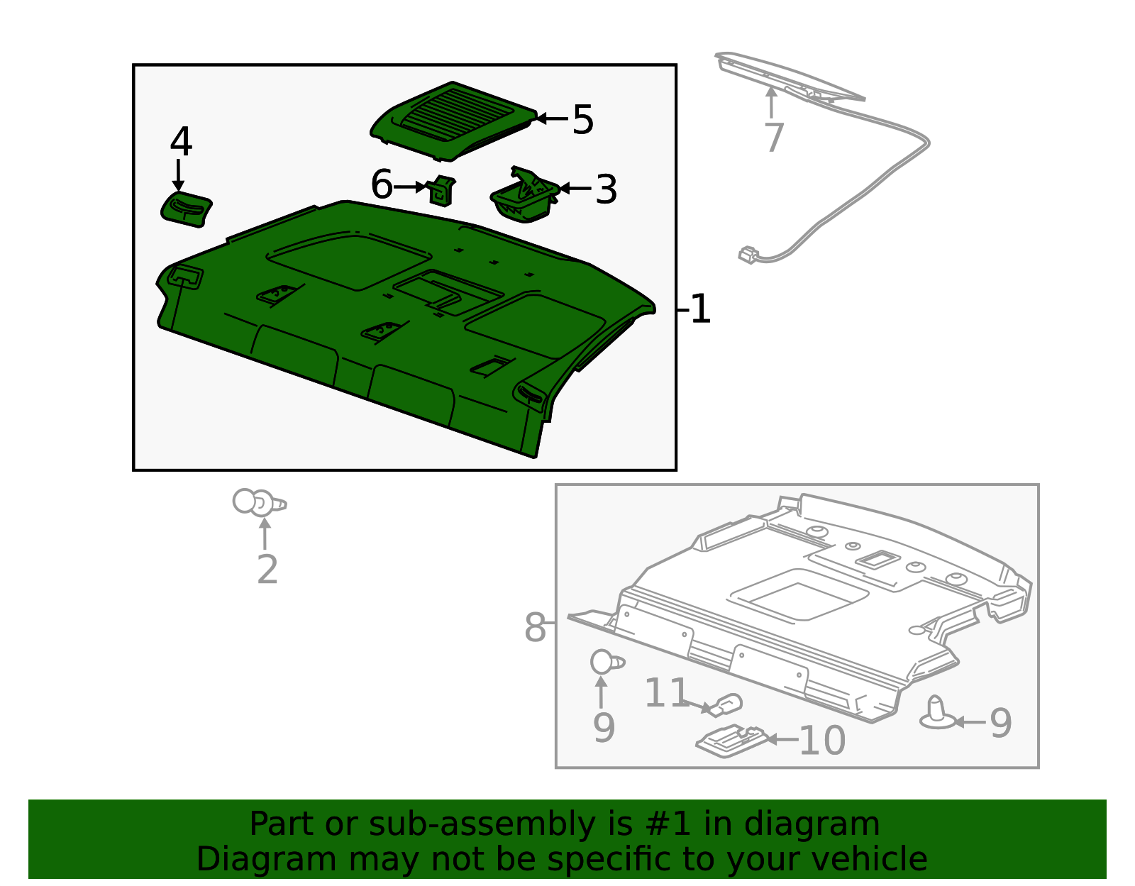 GM Package Tray Trim - Rear Interior Panel - Part #23498705 ...