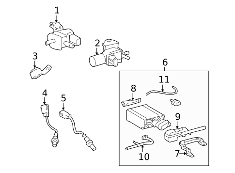 Emission Components for 2015 Toyota Sequoia #0
