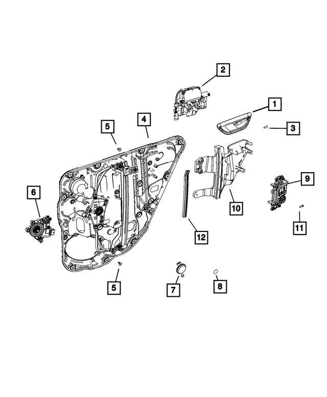 7LW81LPSAA - : Exterior Door Handle, Left for Mopar Image