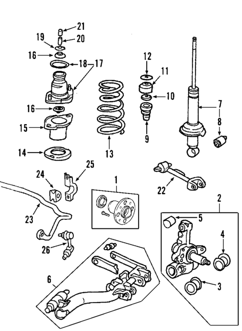 Rear Suspension for 2003 Honda Civic #0