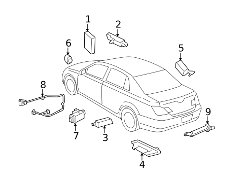 Keyless Entry Components for 2011 Toyota Avalon #0