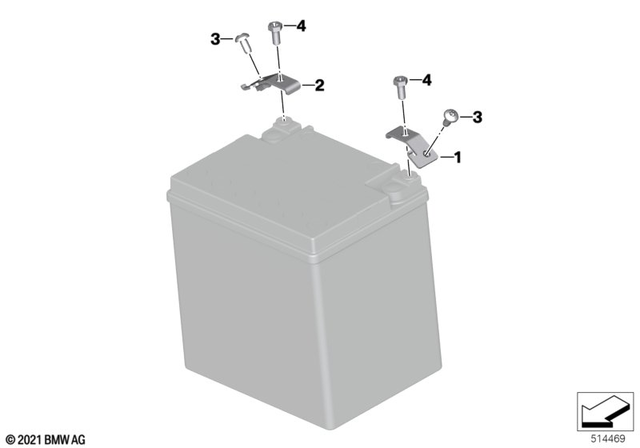 61217923952 - General Electrical System: Extension-Angle Piece for Battery - B+ for BMW-Motorrad Image