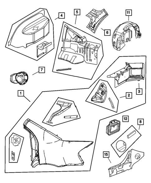 Quarter Panels for 2003 Chrysler Sebring #3