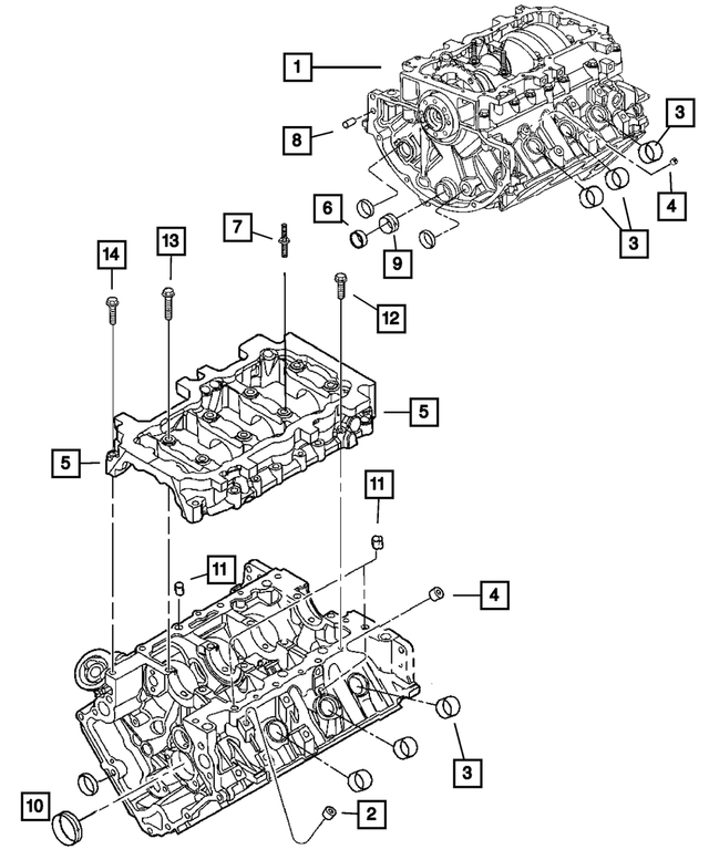 5174604AC - 3.7L Gas; Engine: Short Block Engine for Mopar Image image