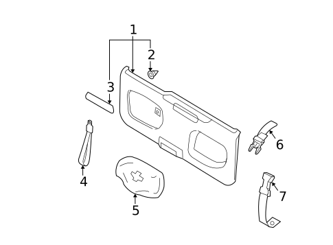 Interior Trim for 2000 Nissan Xterra #0