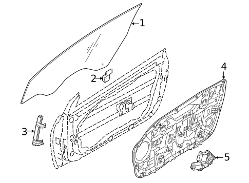 Glass - Door for 2014 Kia Forte Koup #0