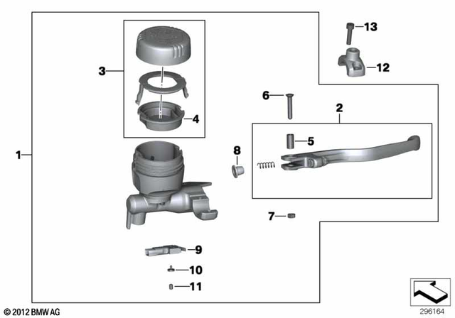32728530046 - : Handbrake Lever for BMW-Motorrad Image