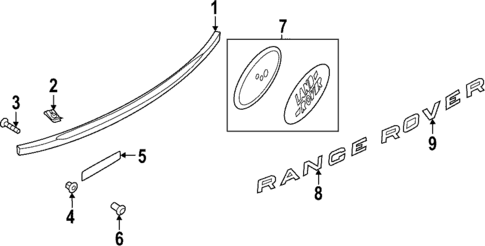 Exterior Trim - Lift Gate for 2023 Land Rover Range Rover #0