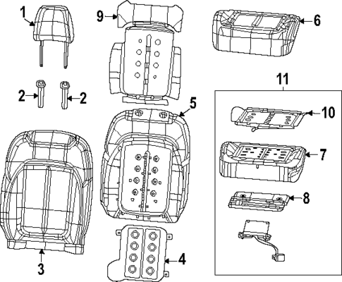 Heated Seats for 2024 Jeep Wagoneer L #0