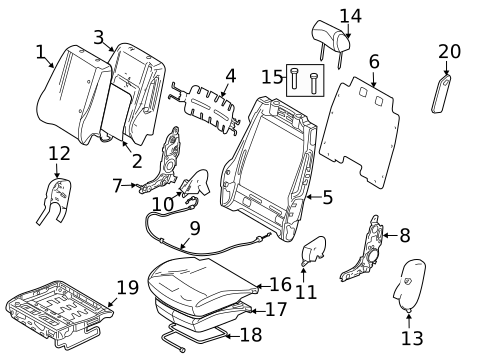 Front Seat Components for 2010 Mercury Milan #0