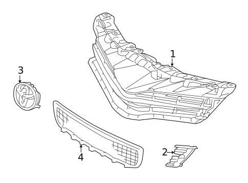 Grille & Components for 2014 Toyota Yaris #1