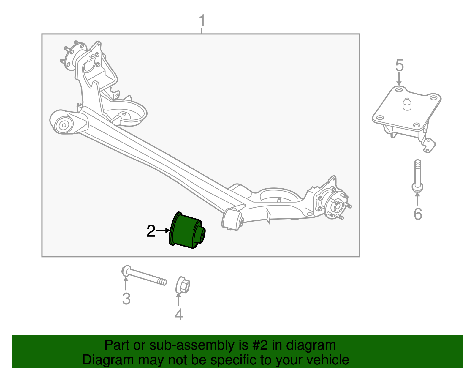 2014-2023 Ford Transit Connect Axle Beam Bushing DV6Z-5A638