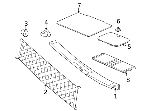 Interior Trim - Rear Body for 2002 Oldsmobile Bravada #0