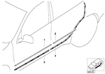 51327004693 - : Door Weatherstrip Bottom Left for BMW Image