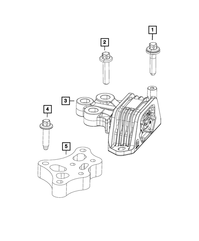 6513182AA - Engine: Hex Flange Head Bolt, Mounting for MOPAR Image