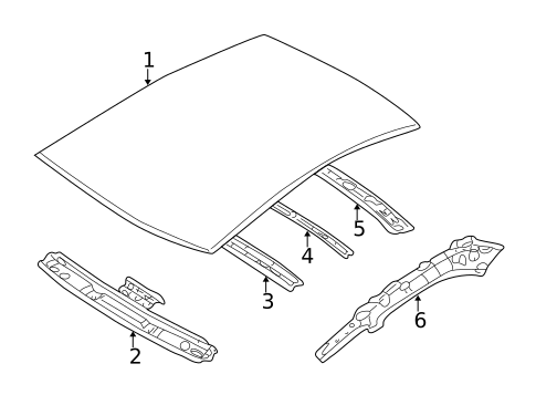 Roof & Components for 2007 Mitsubishi Lancer #0
