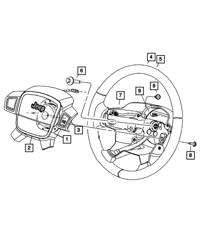 1FM321D1AA - : Steering Wheel Back Cover for Mopar Image