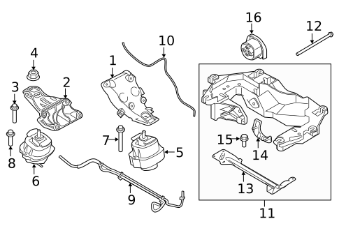 Engine & Trans Mounting for 2017 BMW X5 #0