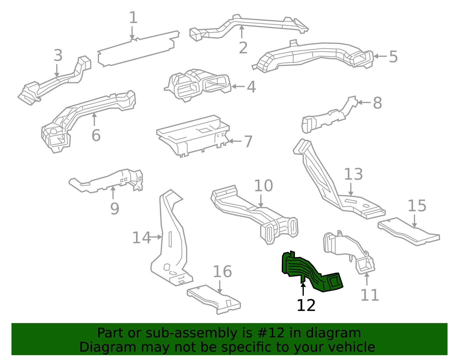 58863-06140 - Instrument Panel Air Duct 2018-2025 Toyota Camry | Longo ...