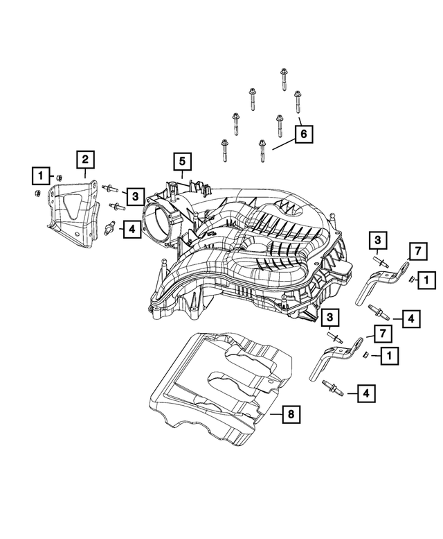 « 5281884AB – 3.2L Gas; Engine : Support pour Mopar Image »