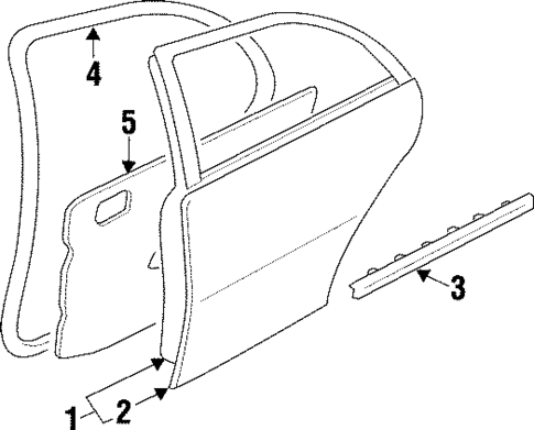 Door & Components for 1998 INFINITI Q45 #1