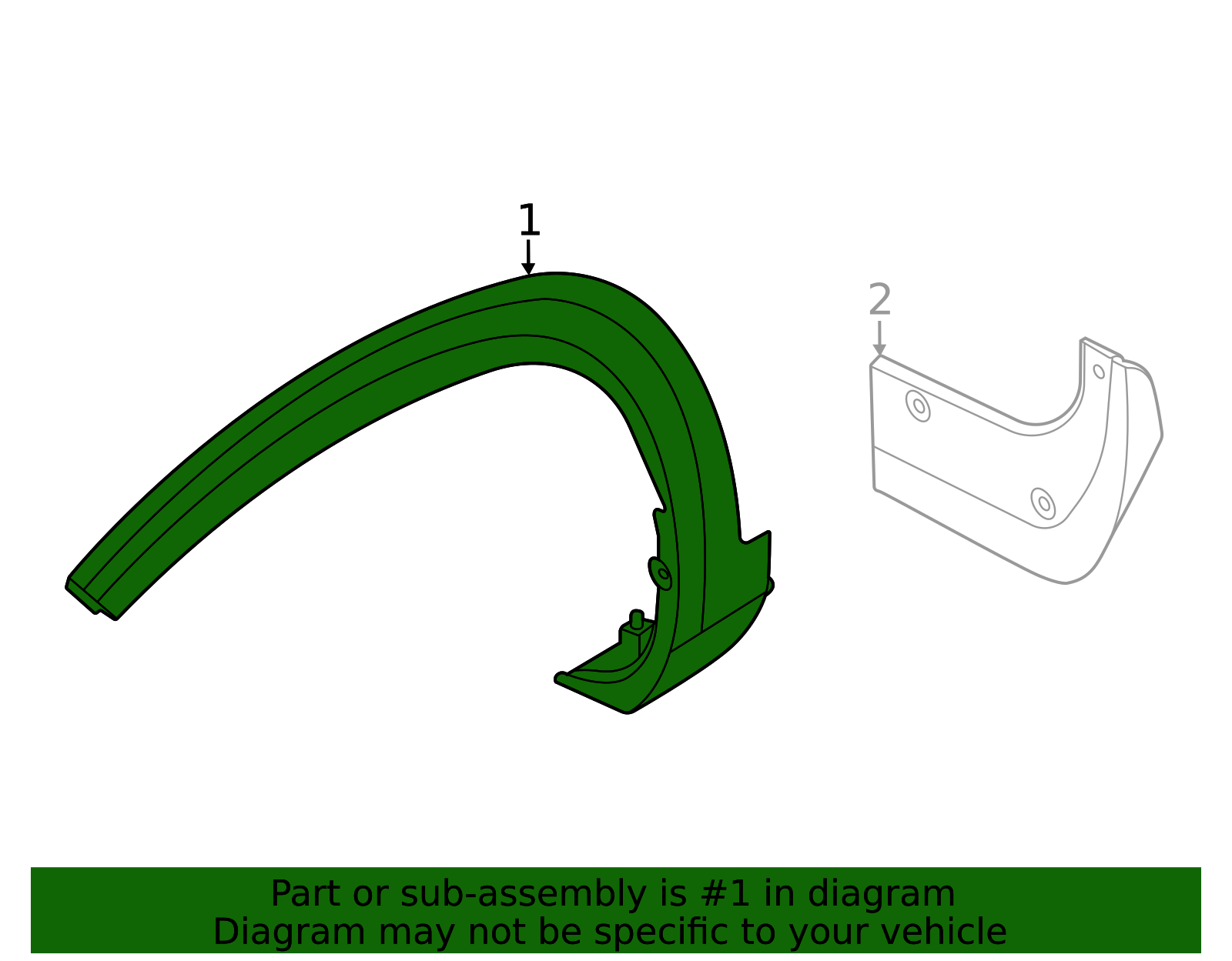OEM Kia Sorento Driver Side Front Fender Flare 87741-2P000 2011-2015 Black