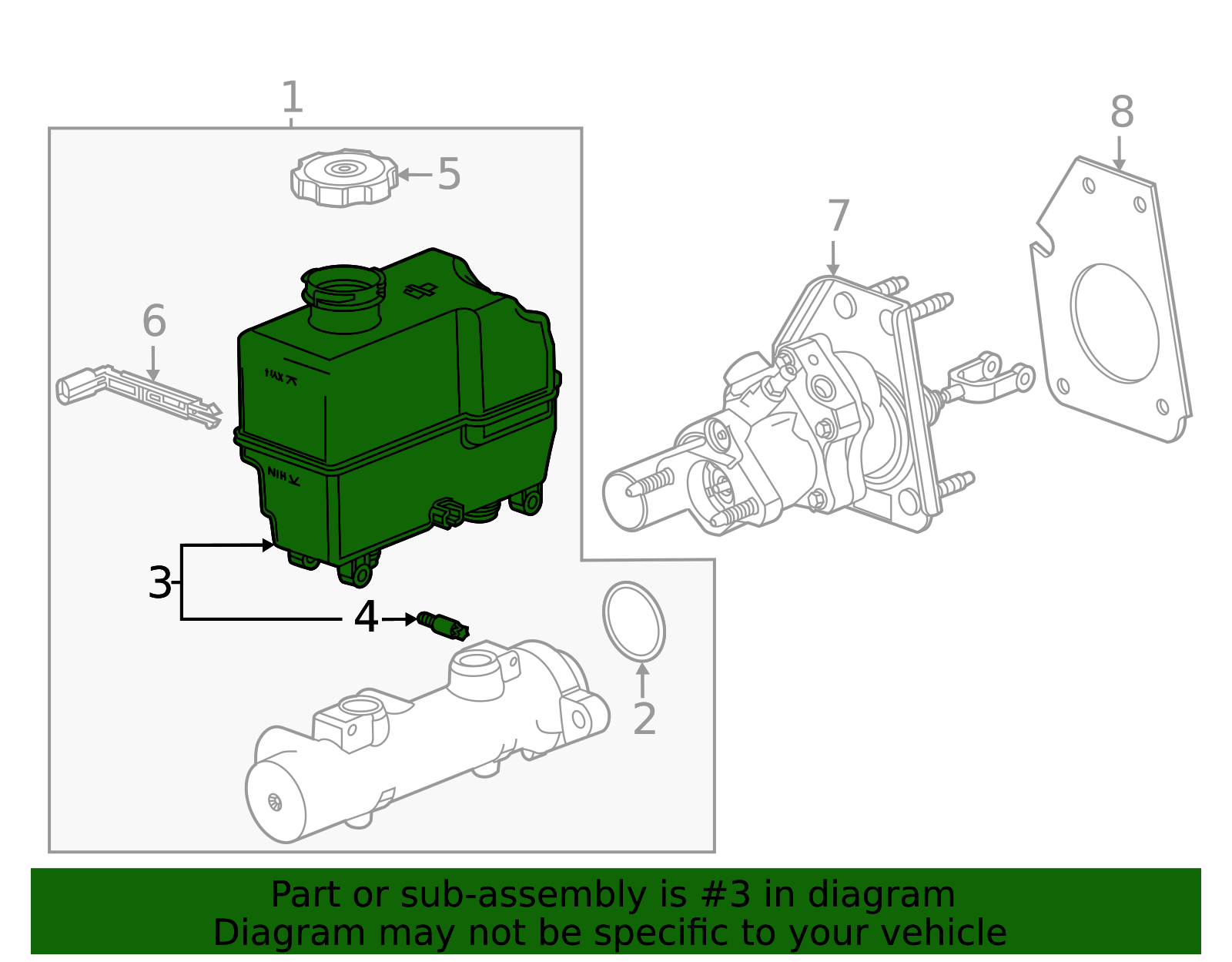 2020-2025 GM Brake Master Cylinder Reservoir 84556657 GM ...