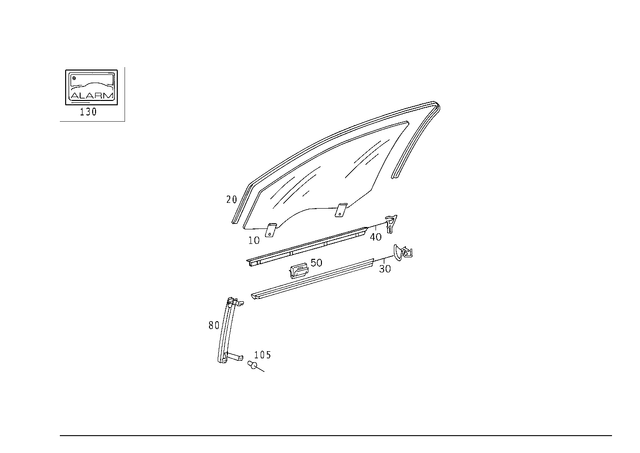 2207252125 - Front Doors: Window Guide Rail for Mercedes-Benz Image image