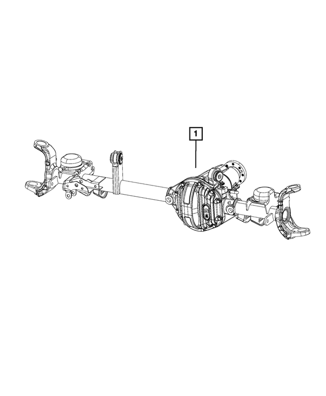 68360810AB - Front Axle; Dana 216 MM; Differential and Drive Line: Service Front Axle for Mopar Image