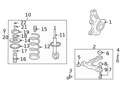 Suspension Components for 2007 Honda Pilot #0