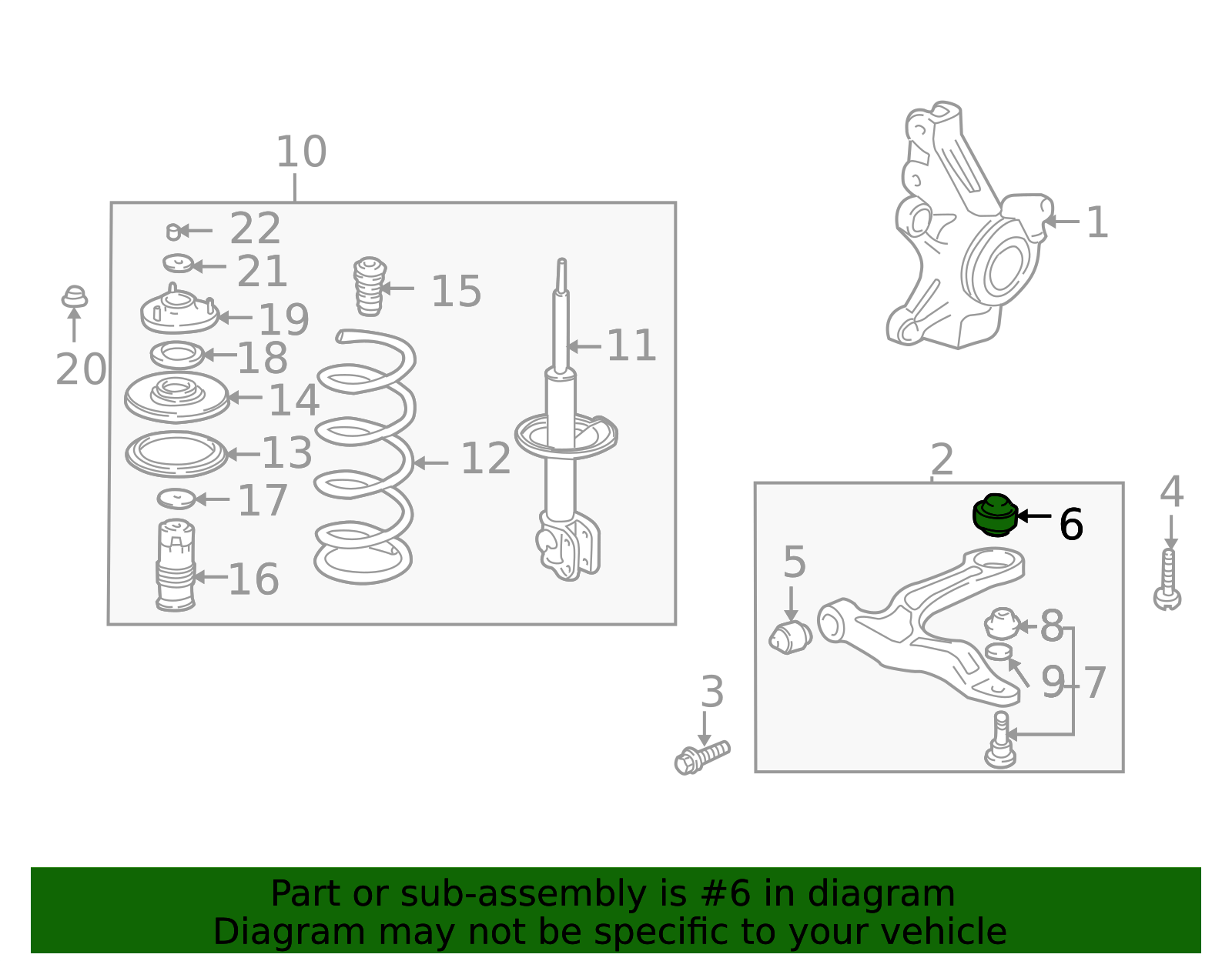 51393-S3V-A01 - 2003-2006 Honda Pilot - Bush Front Compliance