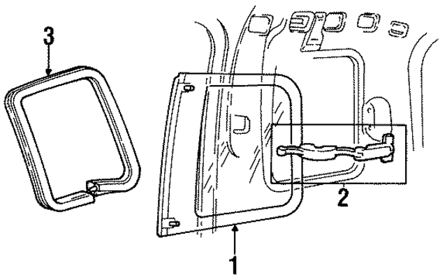 4897130AA - Body: Side Panel Glass for Mopar Image
