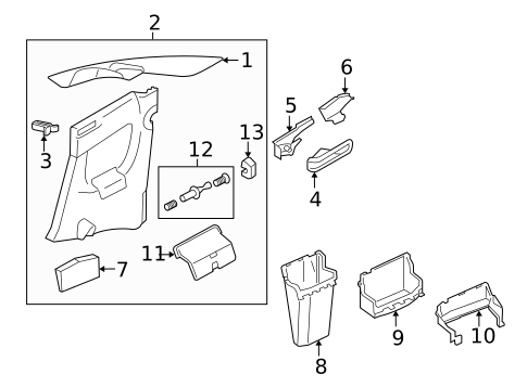 Interior Trim - Quarter Panels for 2001 Audi TT Quattro #0