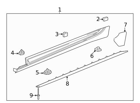 Exterior Trim - Pillars for 2025 Cadillac CT5 #0