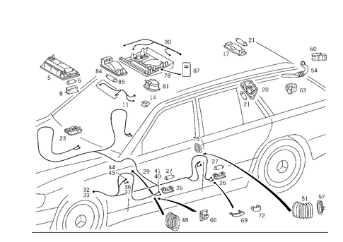 Interior Lamps for 1985 Mercedes-Benz 300TD #0