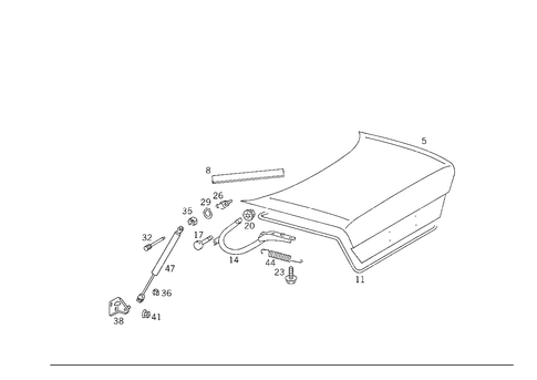 Trunk Lid for 1988 Mercedes-Benz 300CE #1