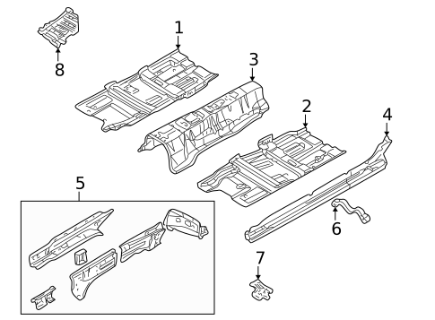 Floor & Rails for 2003 INFINITI M45 #0