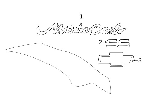 Exterior Trim - Trunk for 2000 Chevrolet Monte Carlo #0