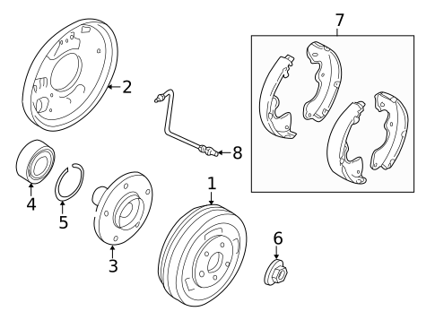 Drums & Rotors for 2005 Mercury Mariner #1