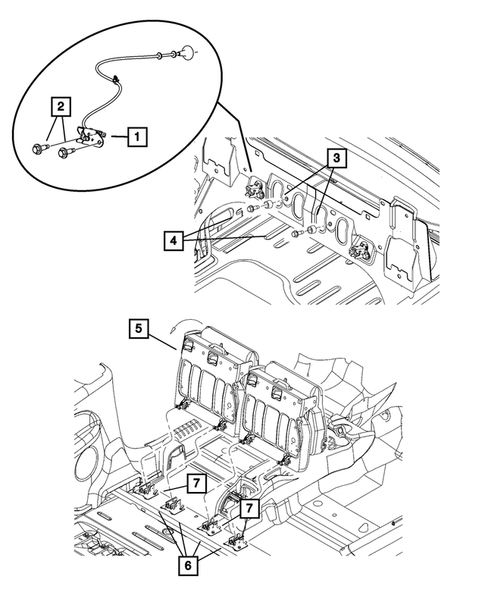 Rear Seats - Second Row - Adjusters, Recliners, Shields and Risers for 2008 Chrysler PT Cruiser #0