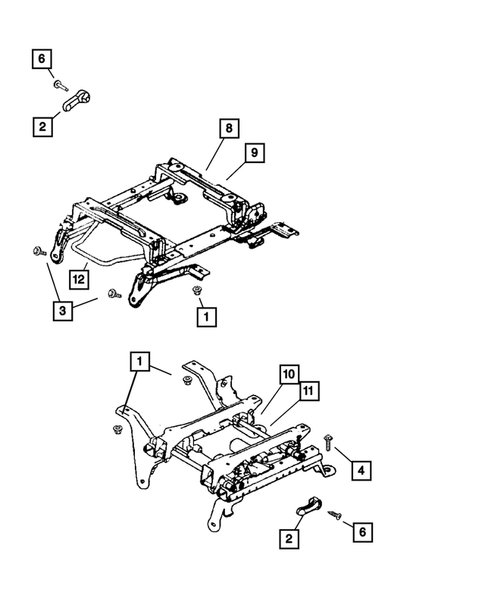 Front Seats - Adjusters, Recliners, Shields and Risers for 2008 Dodge Ram 3500 #1