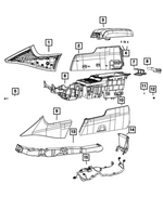 6QY42DX9AC - Interior Trim: Console Panel for Mopar Image