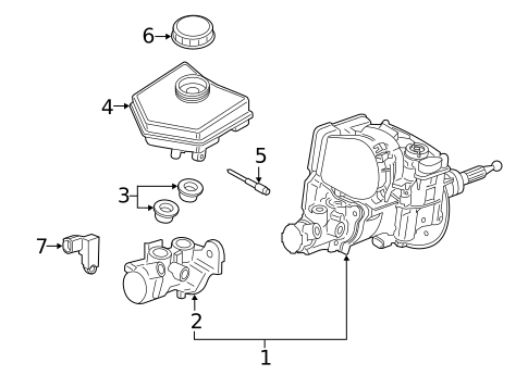 Master Cylinder - Components On Dash Panel for 2018 Porsche Panamera #1