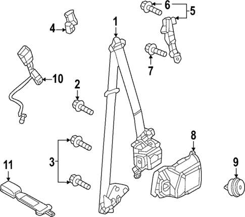 Front Seat Belts for 2023 Mazda MX-30 EV #0