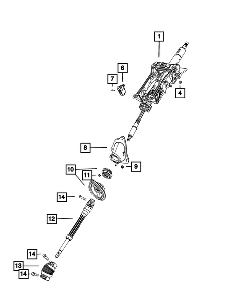 Steering Column and Intermediate Shaft for 2022 Jeep Grand Cherokee L #0